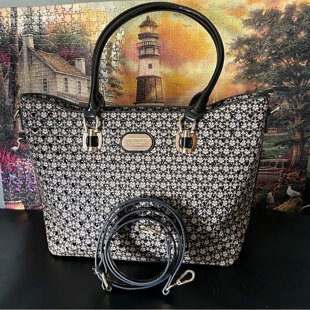 Brangio Italy Twinkle Star Shoulder Tote Bag